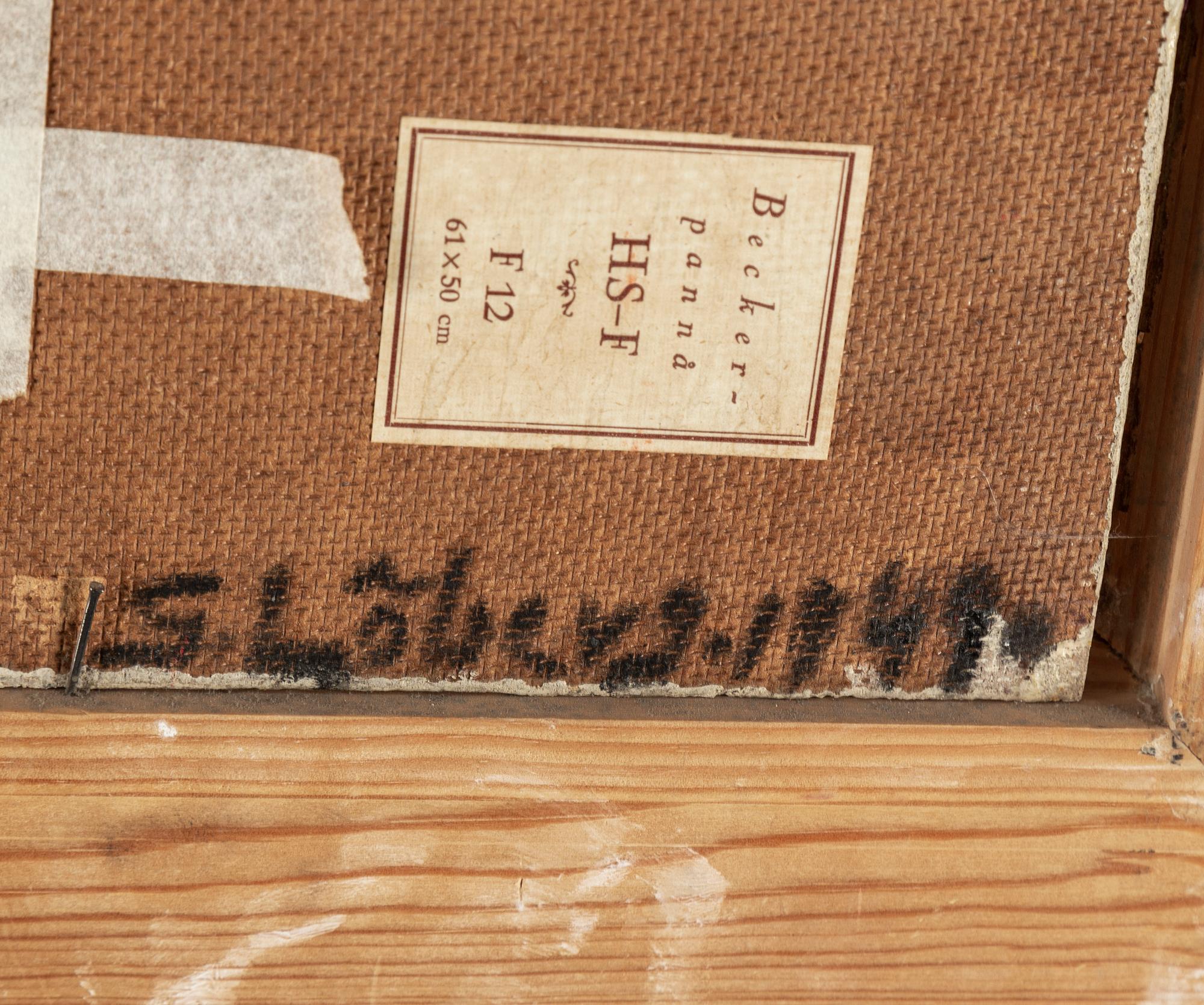GUNNAR LÖBERG, oil on panel, signed and dated on verso 1949.
