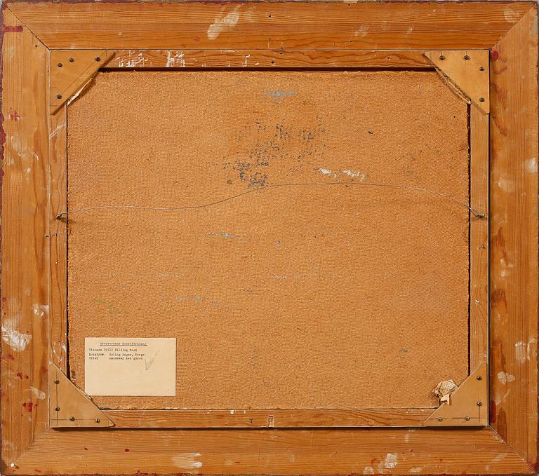 ERLING ENGER, olja på pannå, signerad och daterad -45.