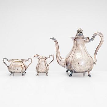 A three-piece silver coffee set, Kultakeskus, Hämeenlinna 1970.