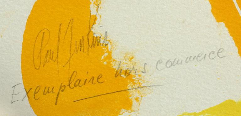 PAUL JENKINS, mapp, 6 litografier, sign. Galerie Karl Flinker 1965. Exemplaire 167.