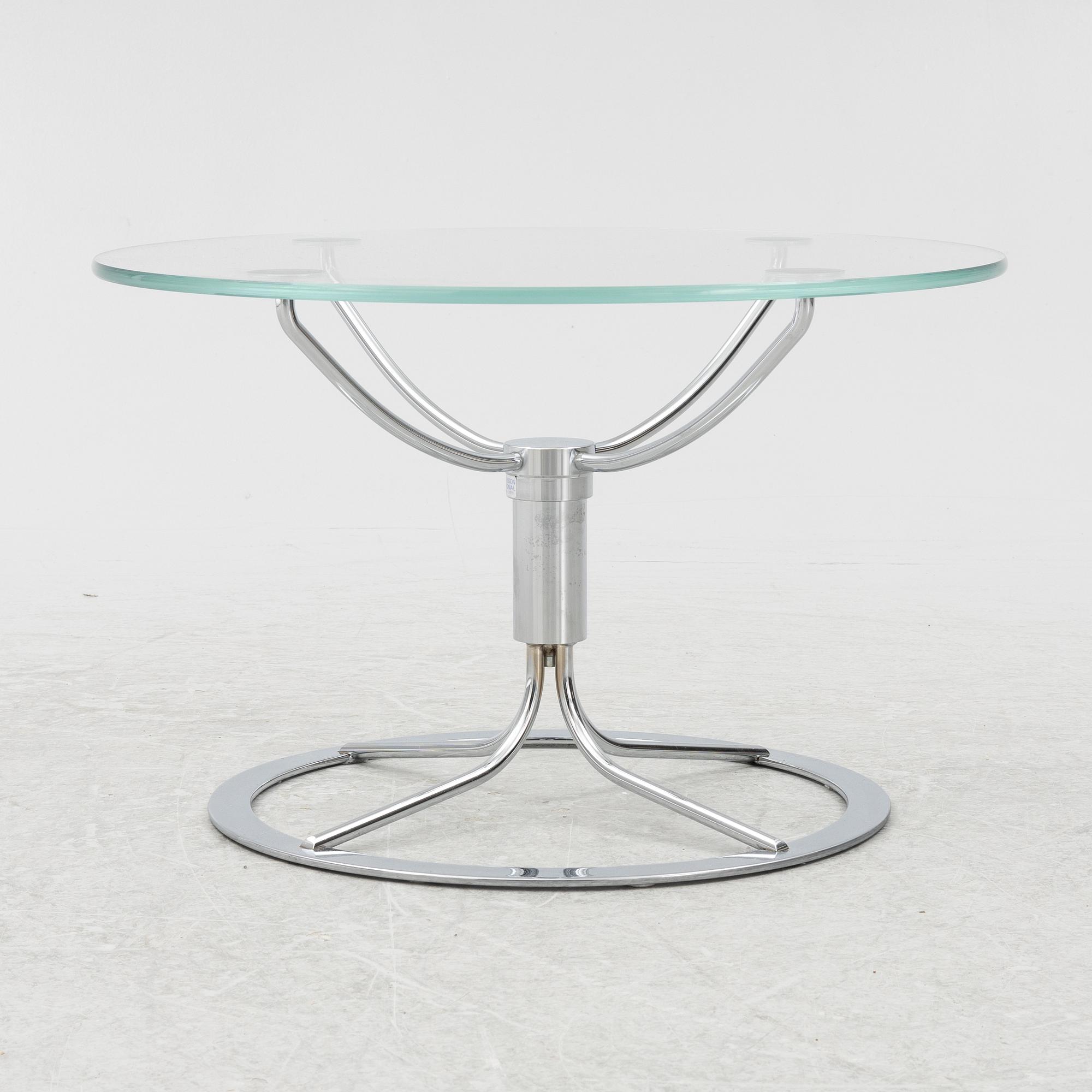 Bruno Mathsson, armchair "Jetson" and table, DUX,  and Bruno Mathsson International, Värnamo.