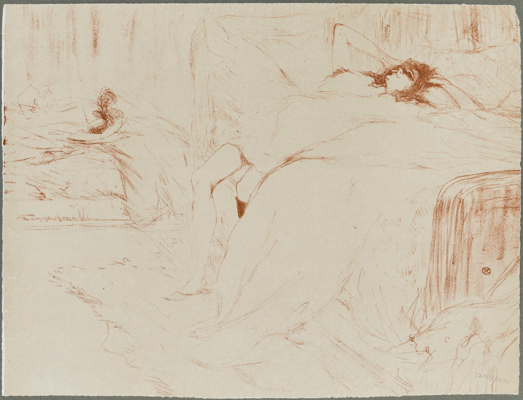 MAPP med färglitografier, 11 st, "Elles", efter Henri Toulouse-Lautrec, numrerad upplaga 1229/1250, London, 1969.