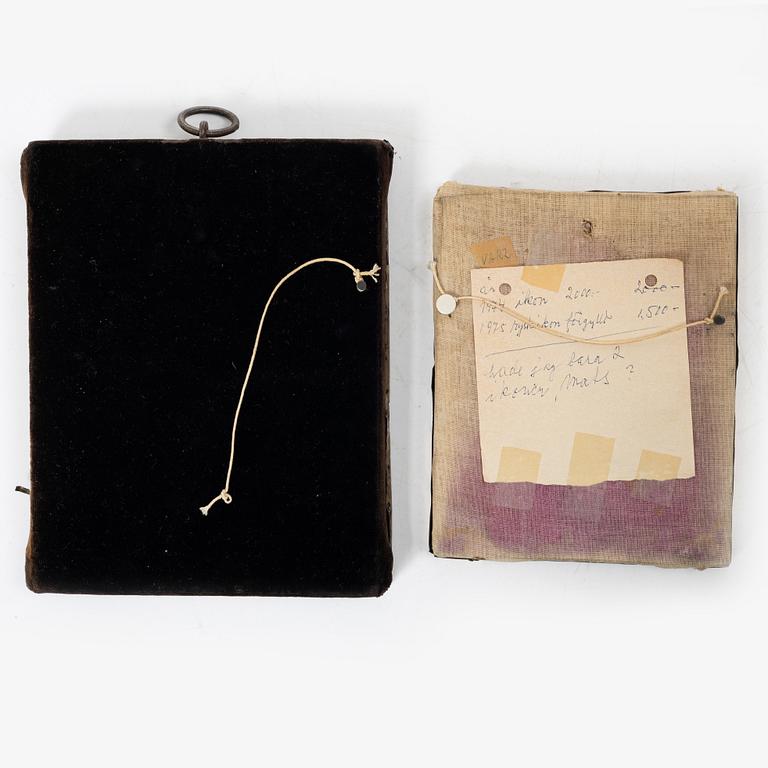 Two Russian icons with oklad, of which one in silver with stamps Moscow 1908-1926.