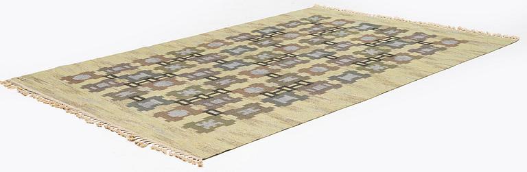 Judith Johansson, a carpet, 'Squares', flat weave, c. 286 x 200 cm, signed JJ.