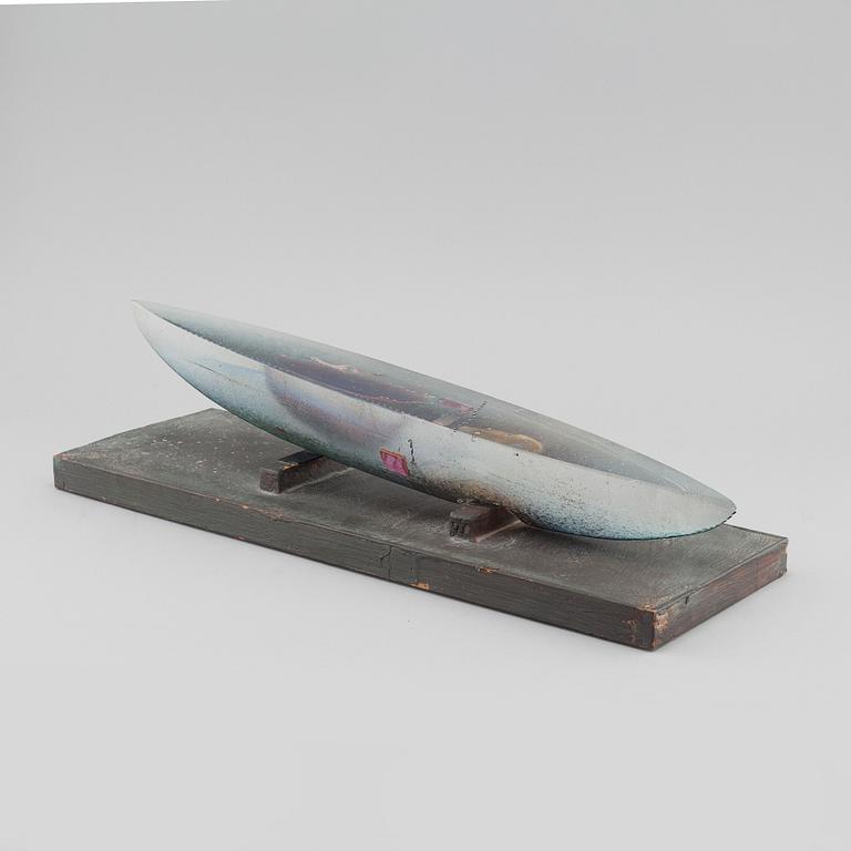 a glass object for Kosta Boda, unique, signed and numbered.