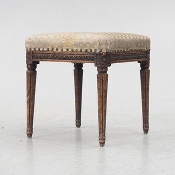 Stool, Gustavian, late 18th century.