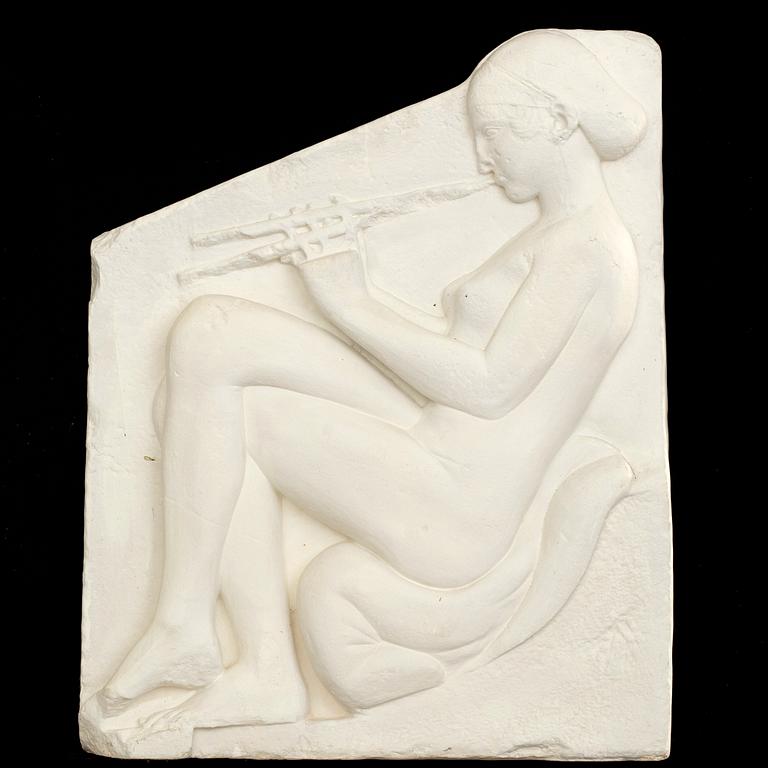 VÄGGRELIEF, gips, 1900-tal.