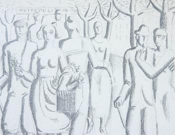 WALDEMAR LORENTZON, teckning, sign o dat "1926".