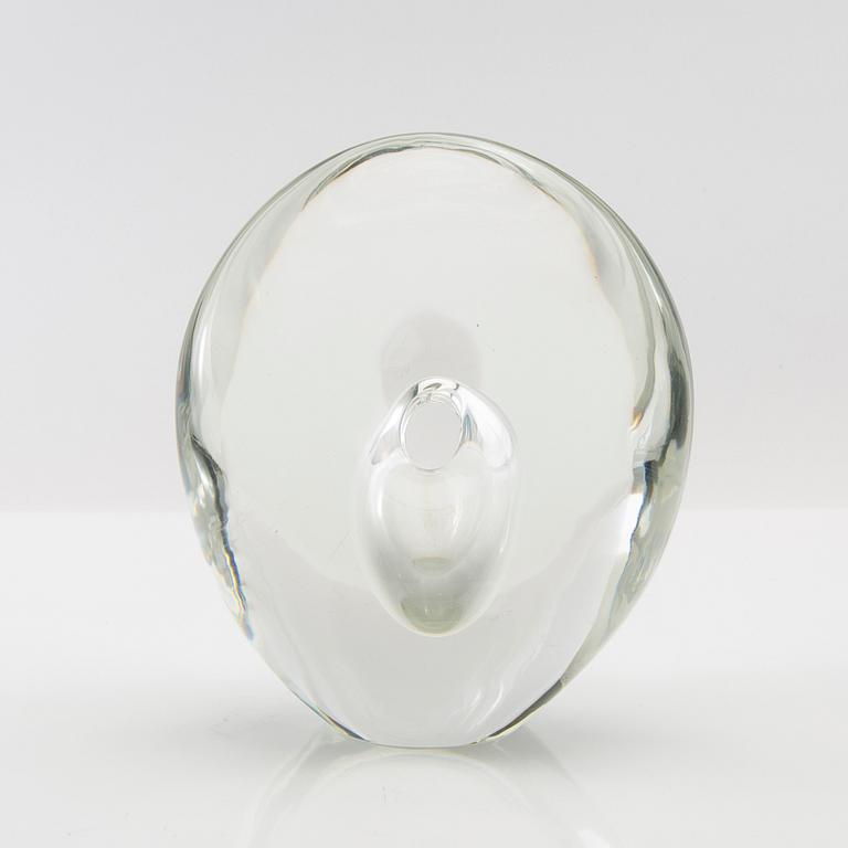 Timo Sarpaneva, lasiveistos, "Istuva Lintu", malli 3567, signeerattu Timo Sarpaneva Iittala -55.
