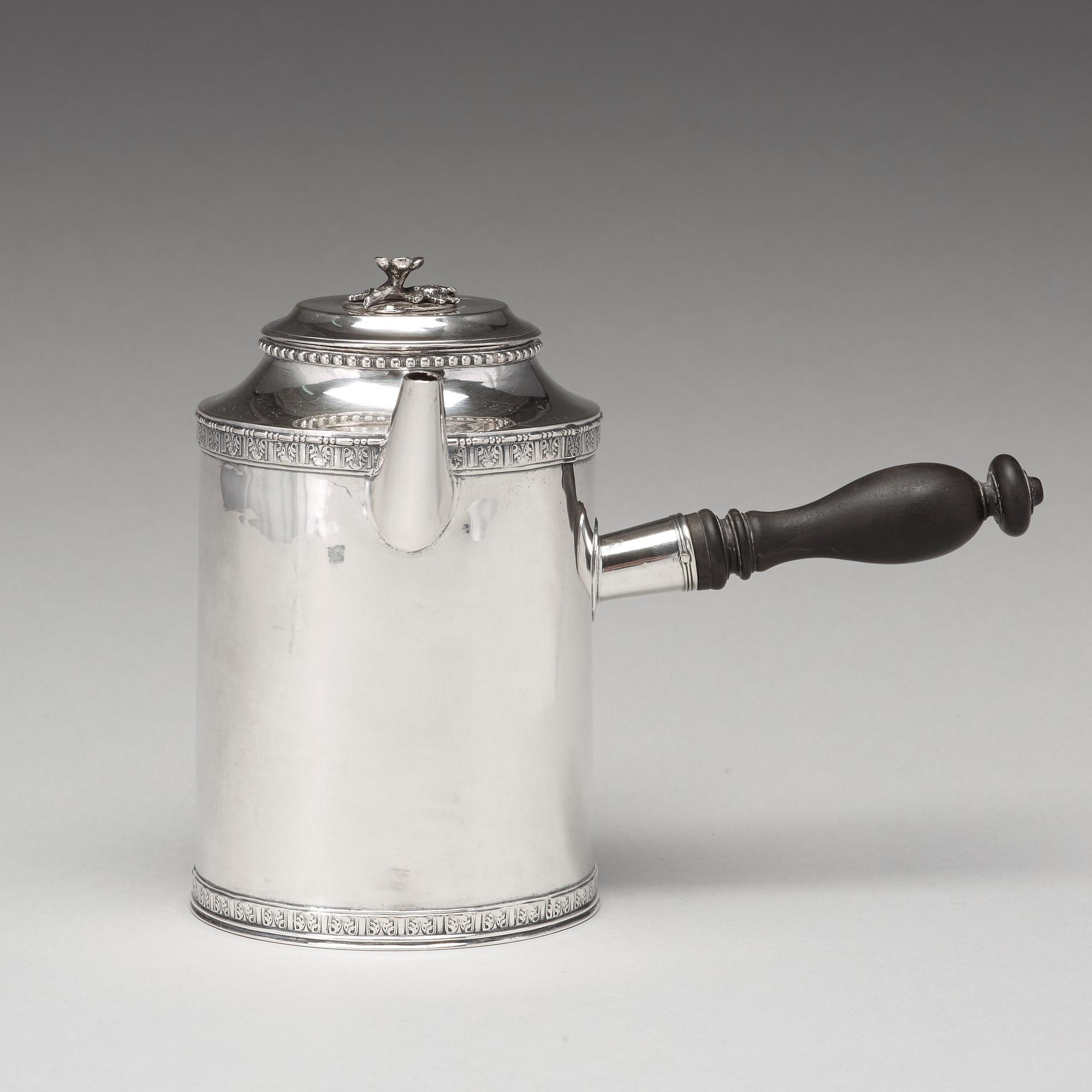 A Swedish 18th century silver chocolate-pot, mark of Pehr Zethelius, Stockholm 1767.