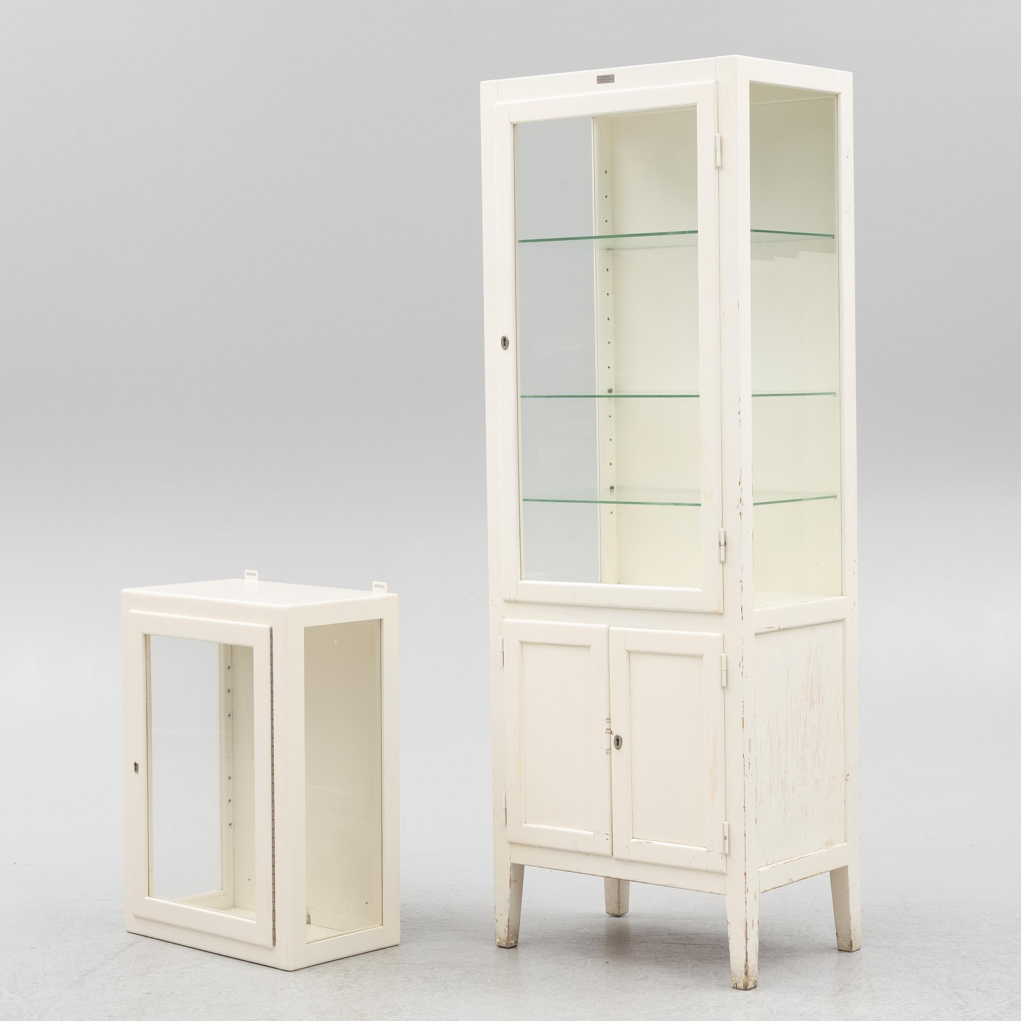 Medical cabinets, 2 pcs, second half of the 20th century.