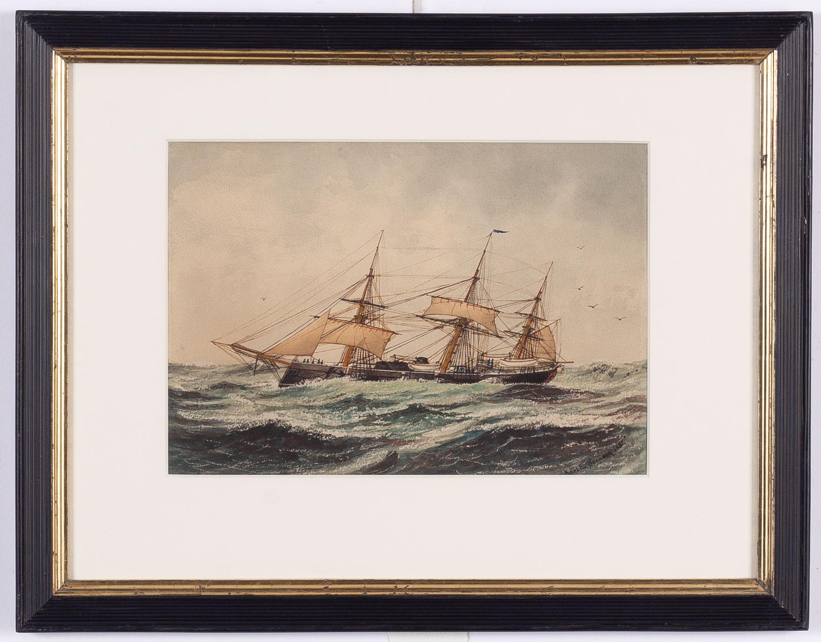 Karl E Svenson, Ångkorvetten "Saga".