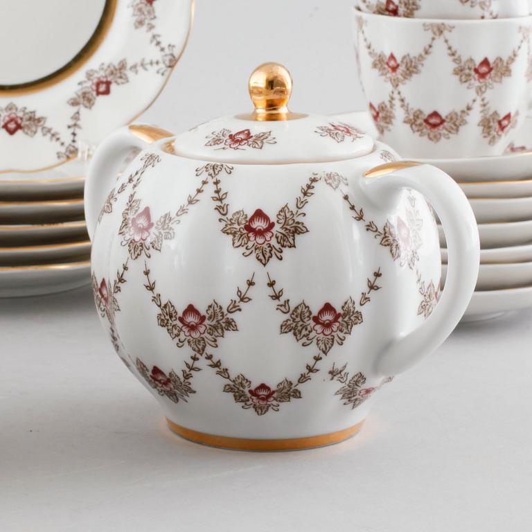 14 pcs tableware by Lomonosov, second half of the 20th century.