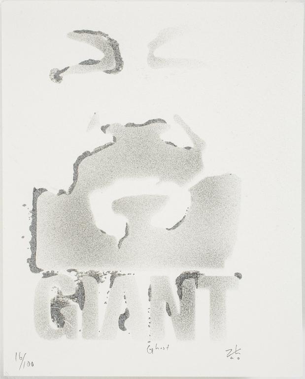 ZHAO, "Ghost", schablon/silk screen, ur the chairman series, signerad och numrerad 16/100.