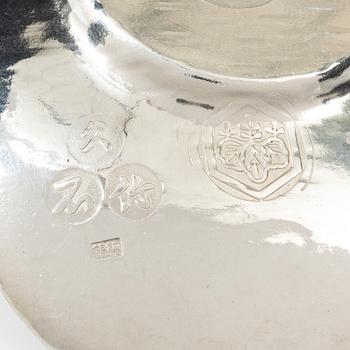 Fat, tre stycken, silver, Japan, 1900-tal.