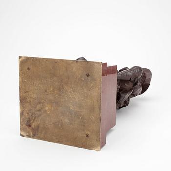 JUDITH GAUTIER, skuptur,"Tracaldabas", brons, signerad.