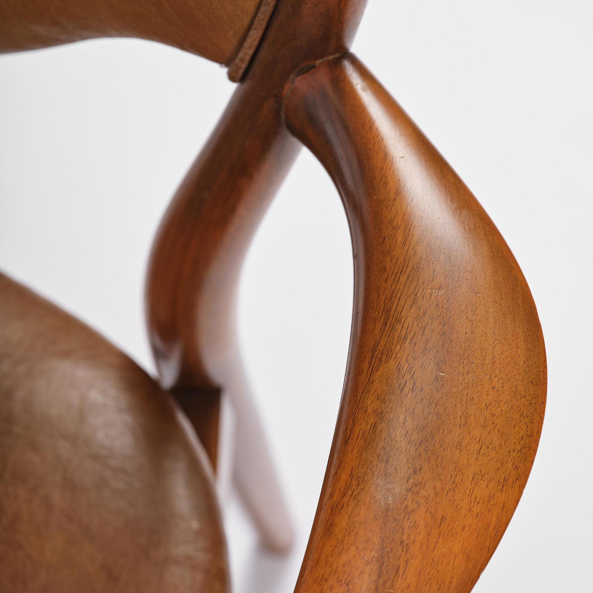 Finn Juhl, a set of four chairs and a pair of armchairs, model "Bo-63" and "Bo-72", Bovirke, Denmark, 1950s-60s.