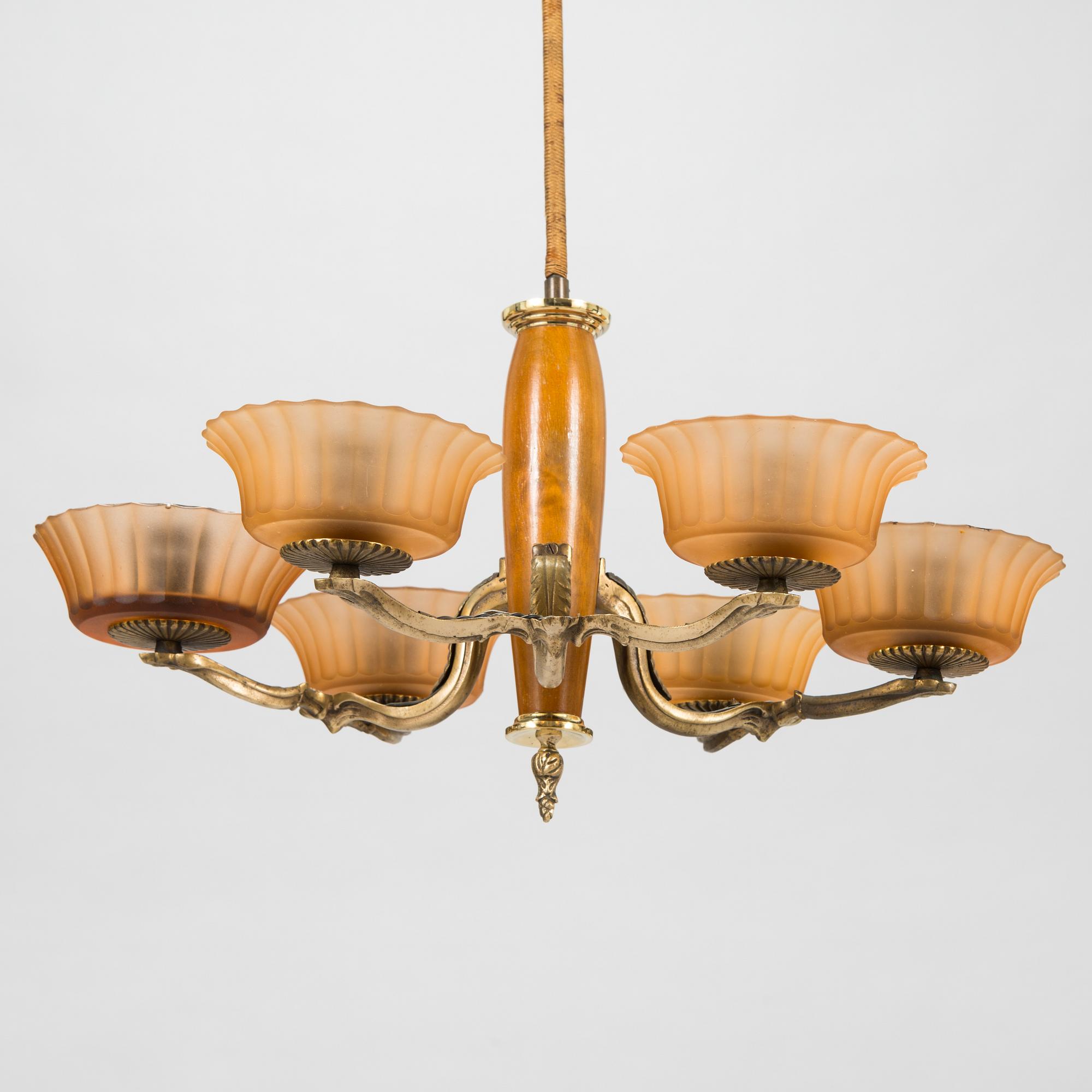 Paavo Tynell, taklampa, modell 1855/5, Taito 1930-tal.