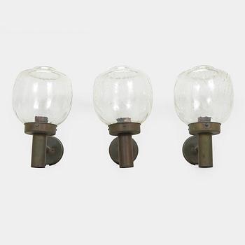 Lisa Johansson-Pape, A set of three 1970s outdoor wall lights '140-015' for Stockmann Orno.