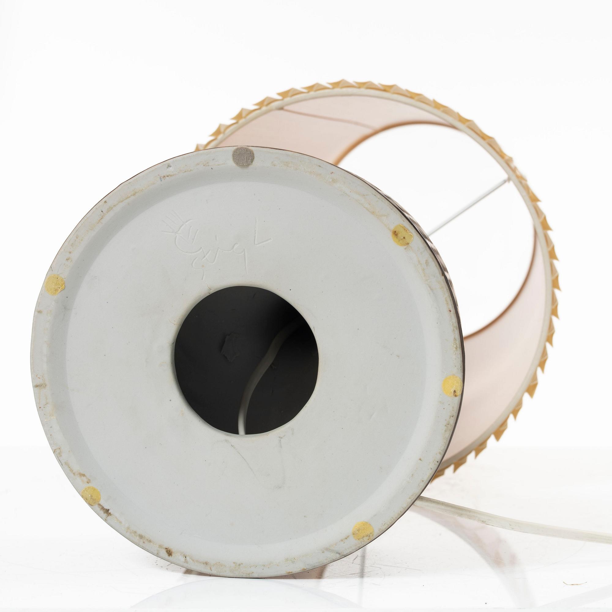 Stig Lindberg, Table lamp, Gustavsberg studio, 1977.