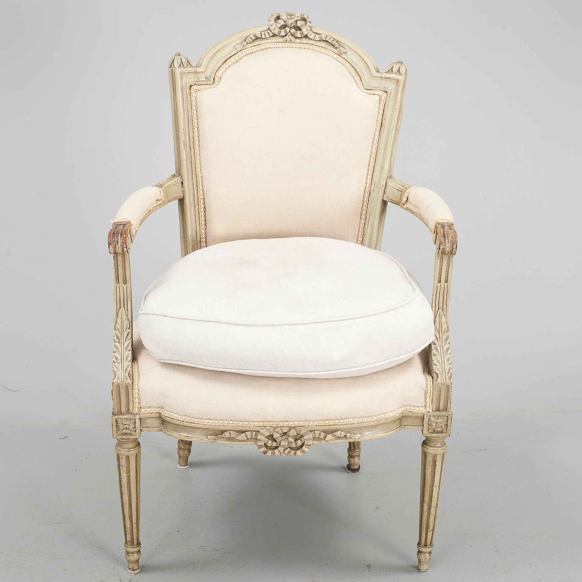 KARMSTOL, gustaviansk stil, 1800-tal.