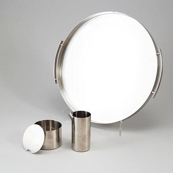 ARNE JACOBSEN, five stainless steel items, 'Cylinda', Stelton, Denmark.