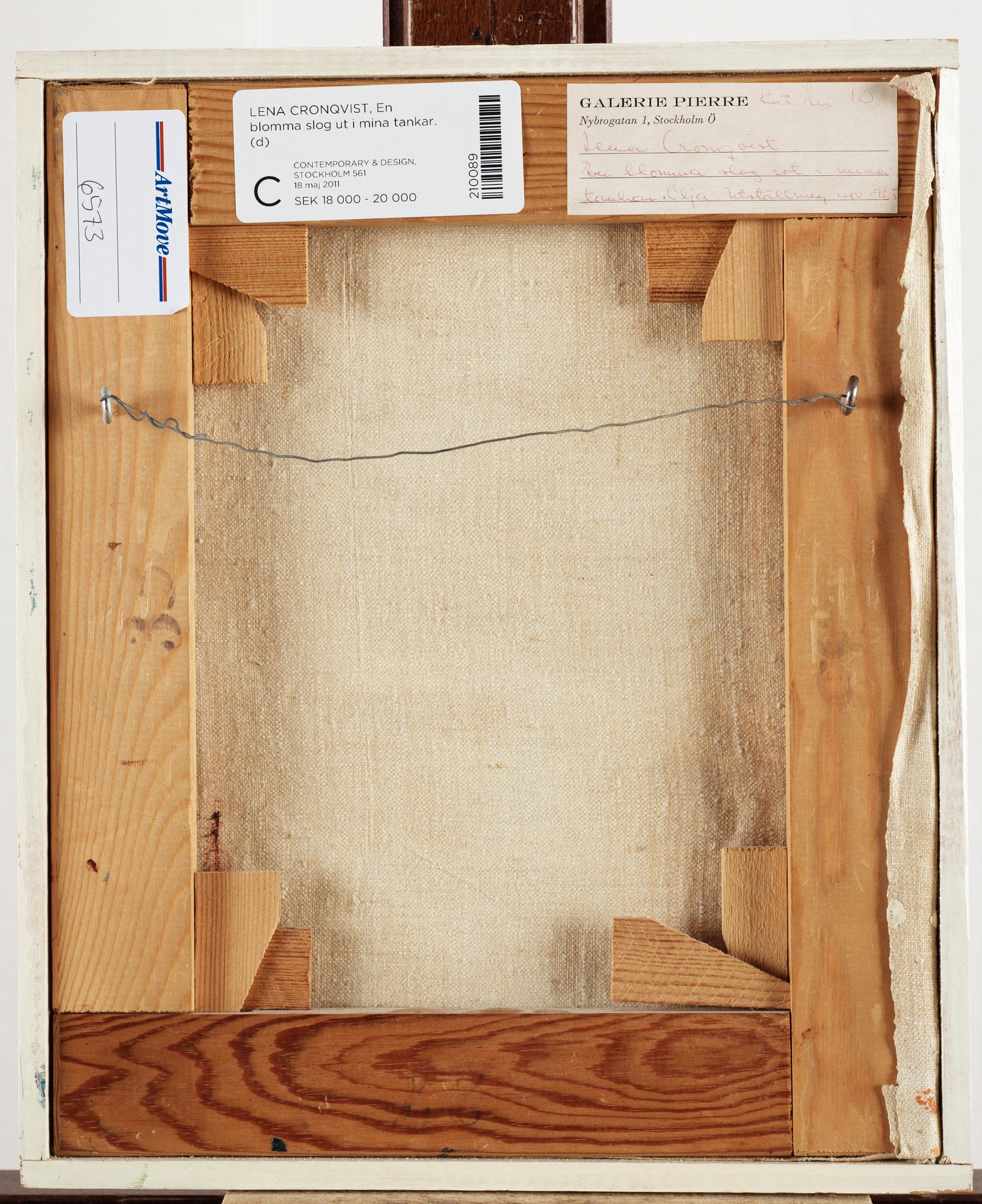 Lena Cronqvist, "En blomma slog ut i mina tankar".