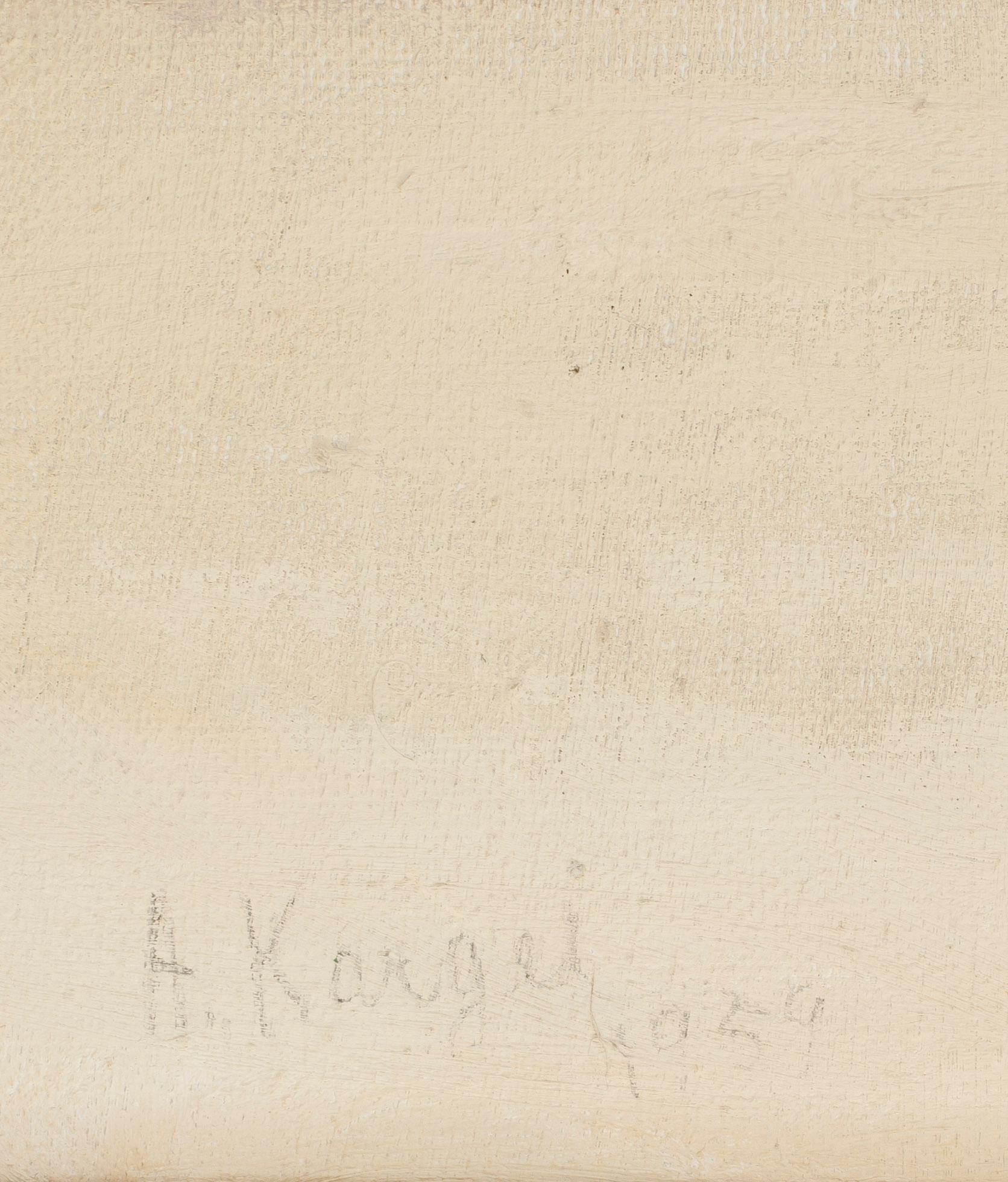 AXEL KARGEL.  Duk uppfäst på pannå. Sign A. Kargel o dat 1959.