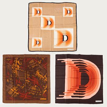 Christian Dior, scarves, 3 st.