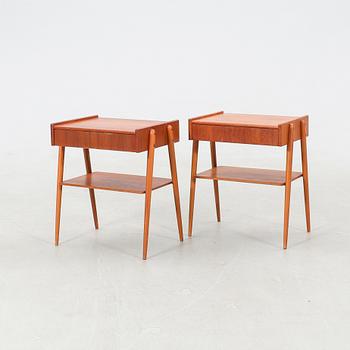 Sängbord ett par 1900-talets mitt AB Carlström & Co möbelfabrik.