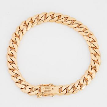 Armband 18K guld manglad pansar.