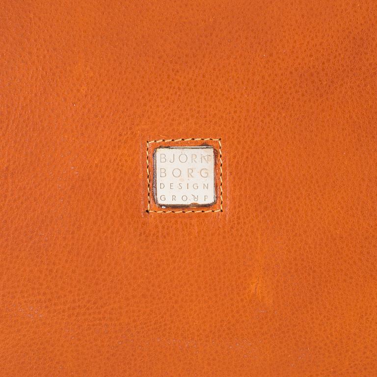A brown leather and suede Garment cover by Björn Borg designgroup, 1980's.