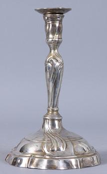 LJUSSTAKE, silver, rokokostil, 1800-tal.