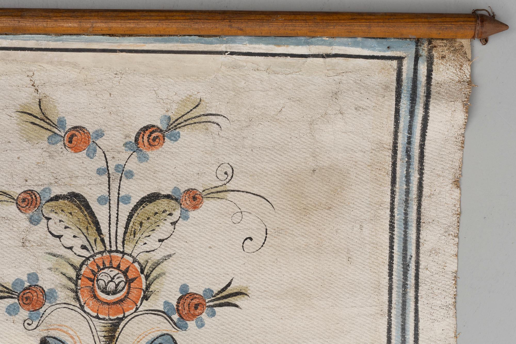 A Dalecarlian folk art painting, 19th century.