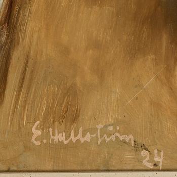 ERIC HALLSTRÖM, olja på pannå, signerad och daterad -24.