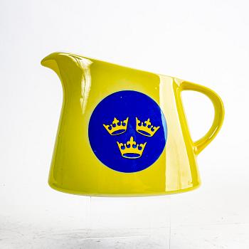 Isvattenkanna, "Svenska Amerika Linjen", 1900-talets mitt, porslin.