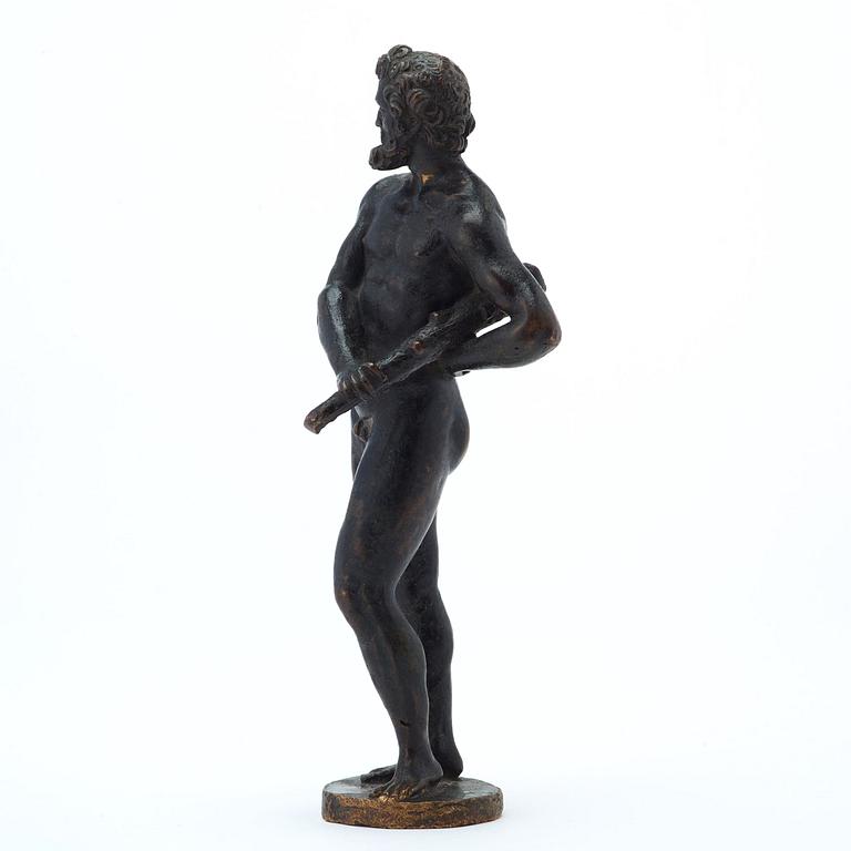 An Venetian circa 1600 bronze statuette of Hercules. Attributed to Niccolò Roccatagliata (Italian, active 1593–1636).