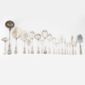 A 71 piece silver cutlery set, Norway, first half of the 20th century.