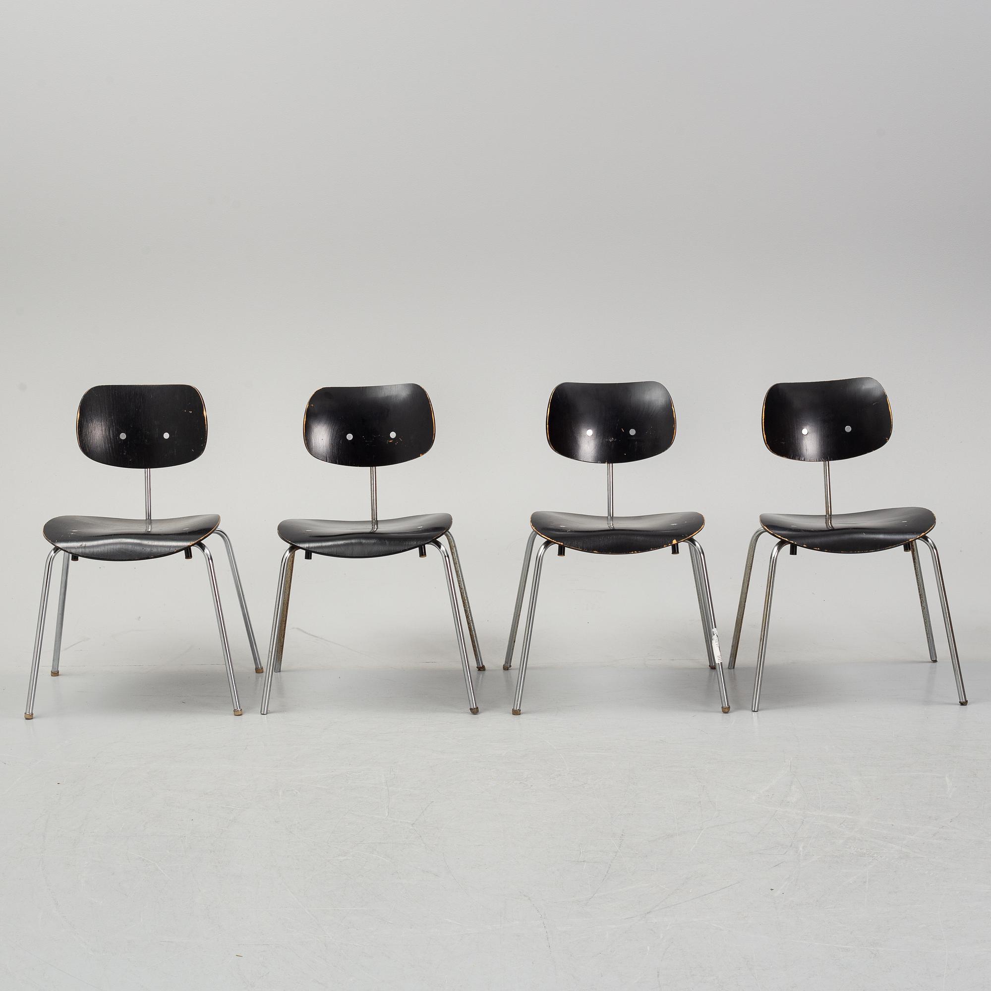 Egon Eiermann, six 'SE 68' chairs, Wilde & Spieth.