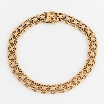 ARMBAND, 18K guld, X-länk.