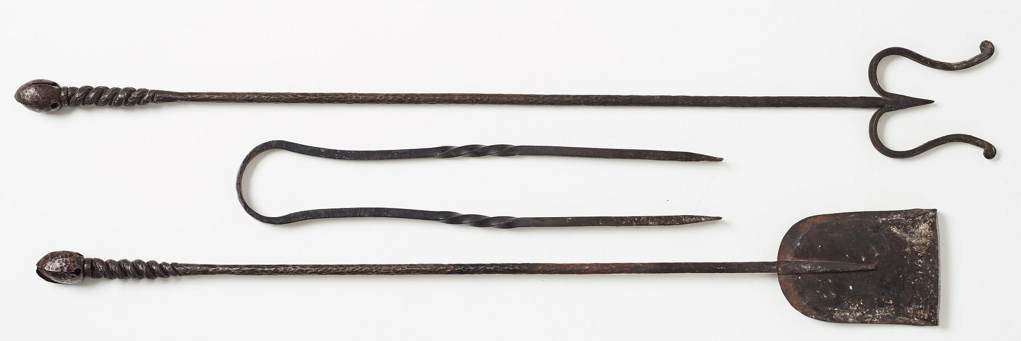 Three stove pieces, 20th century.