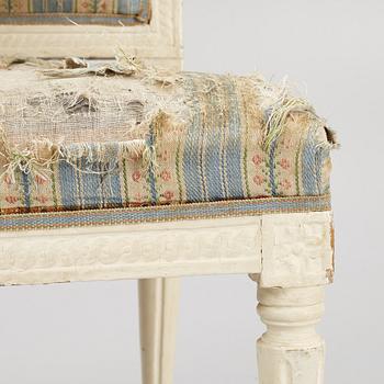 A pair of Gustavian chairs, late 18th Century.