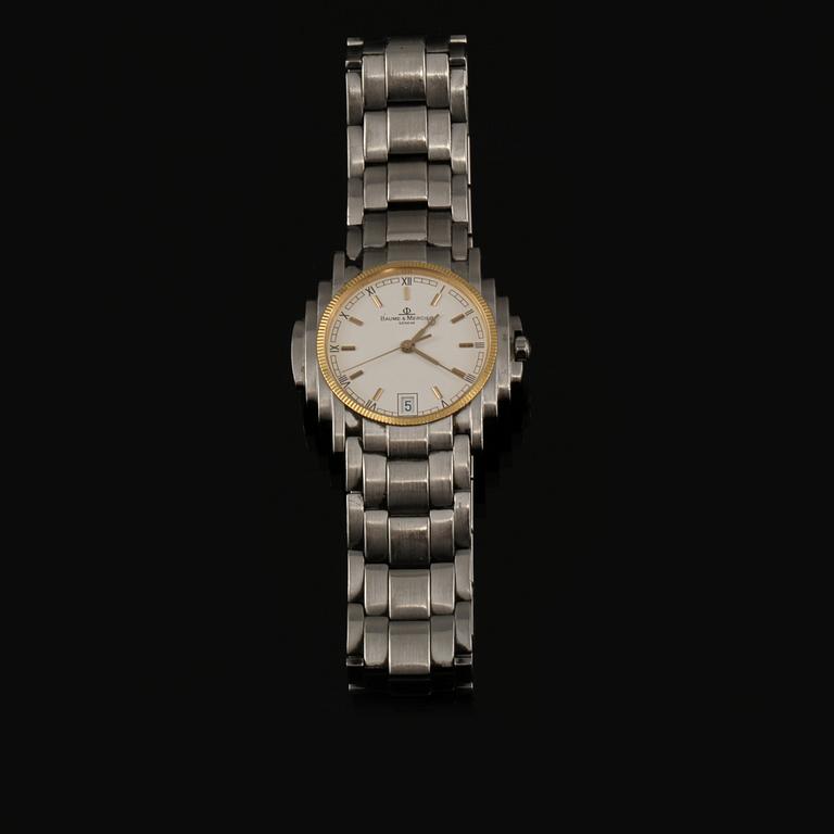 ARMBANDSUR, stål,  Baume & Mercier, 1900-talets slut.