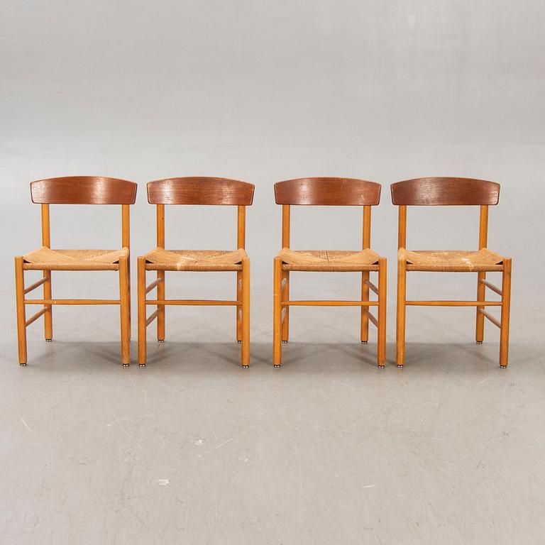 Børge Mogensen, stolar, 5 st, "J39", Fredericia Stolefabrik. Danmark 1900-talets mitt.