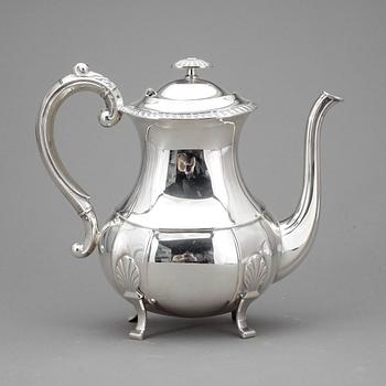 KAFFEKANNA, sterlingsilver, David Andersen, Norge, 1900-tal. Vikt ca 700 gram.