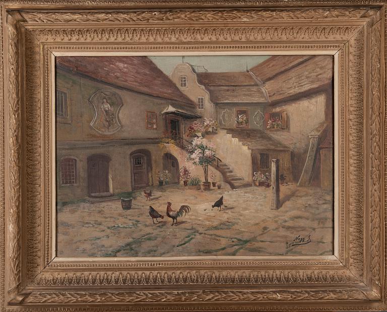 SANDOR NAGY, olja på duk, signerad, 1900-talets första hälft.