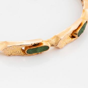 A 14K gold and zoisite Lapponia bracelet "Namban".