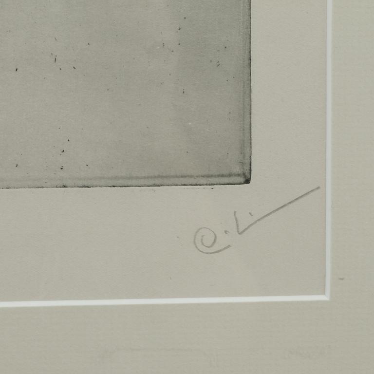 CARL LARSSON, etsning, signerad.