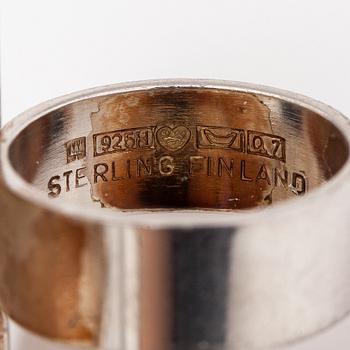 Björn Weckström, Ring "Jaaras dröm", sterlingsilver. Lapponia 1969.