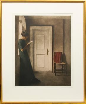 PETER ILSTED, mezzotint, sign med dedikation, upplaga 75.